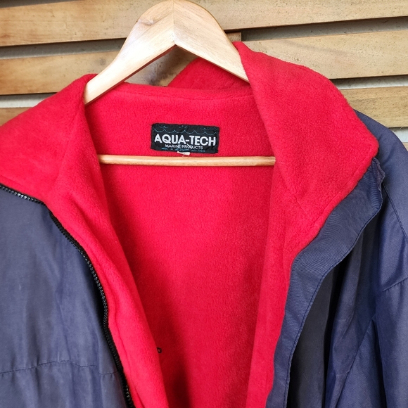 Mens winter coat AQUA TECH size XL fleece-lined soft-shell jacket - Picture 3 of 14